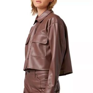 Hudson Jeans Faux Leather Shirt